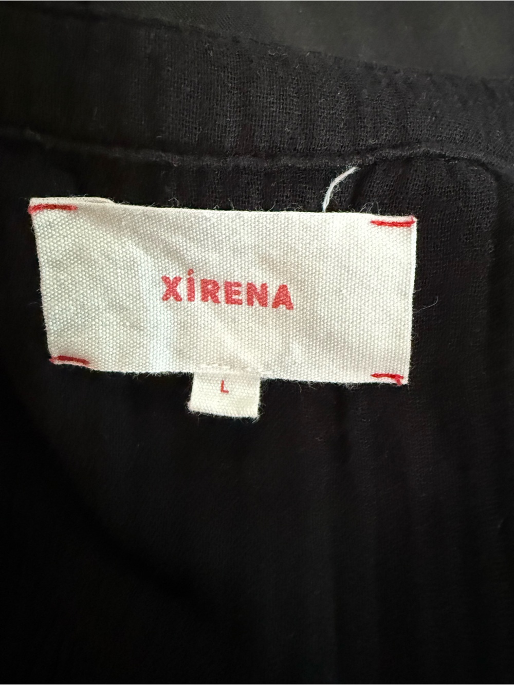 XiRENA Black Tiered V-Neck Puff-Sleeve Midi Dress, size L - Picture 12 of 12